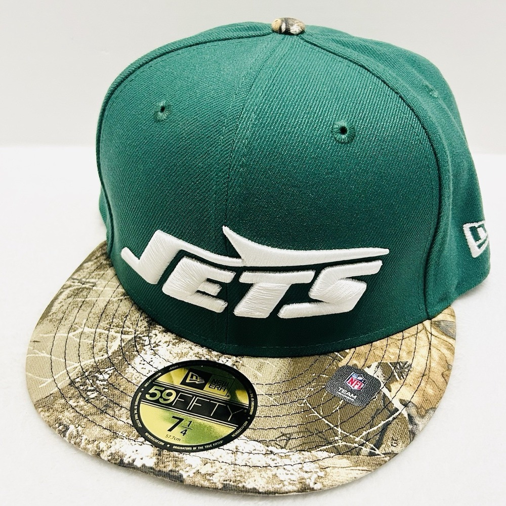 New Era New York Jets 2-Tone Camo 59FIFTY Fitted Hat Cap 7 1/4 Green NFL